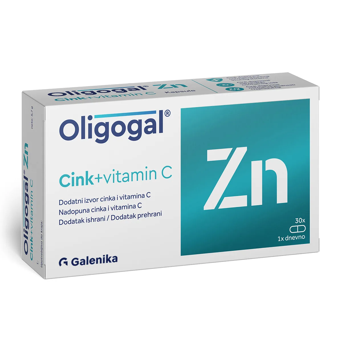OLIGOGAL ZN+VIT C CPS A30