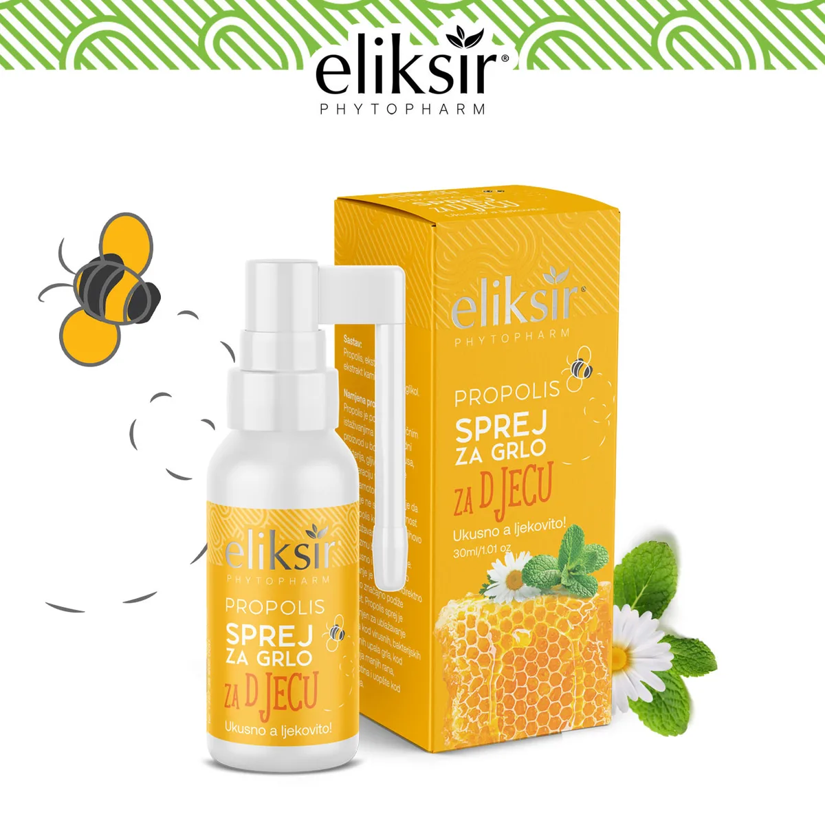 ELIKSIR PROPOLIS SPREJ ZA GRLO ZA DJECU 30ML
