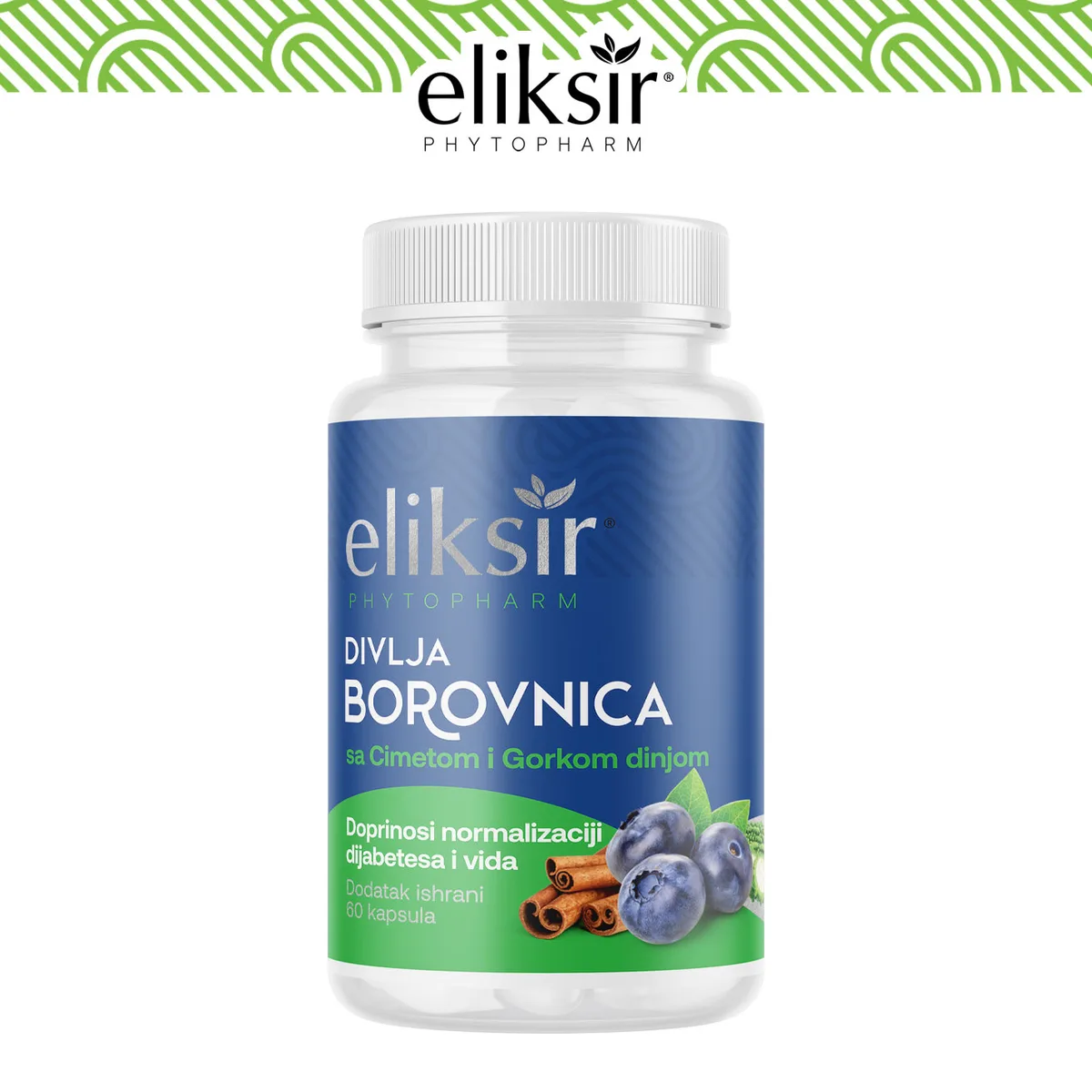 ELIKSIR BOROVNICA+ GORKA DINJA +CIMET 60cps.