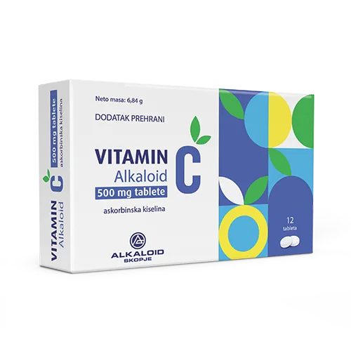VITAMIN C ALKALOID 500 mg A12 TBL
