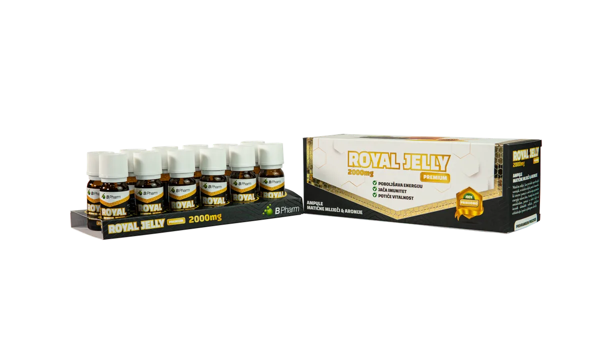 B Pharm Royal Jelly 2000mg + aronija 12x10ml - 2