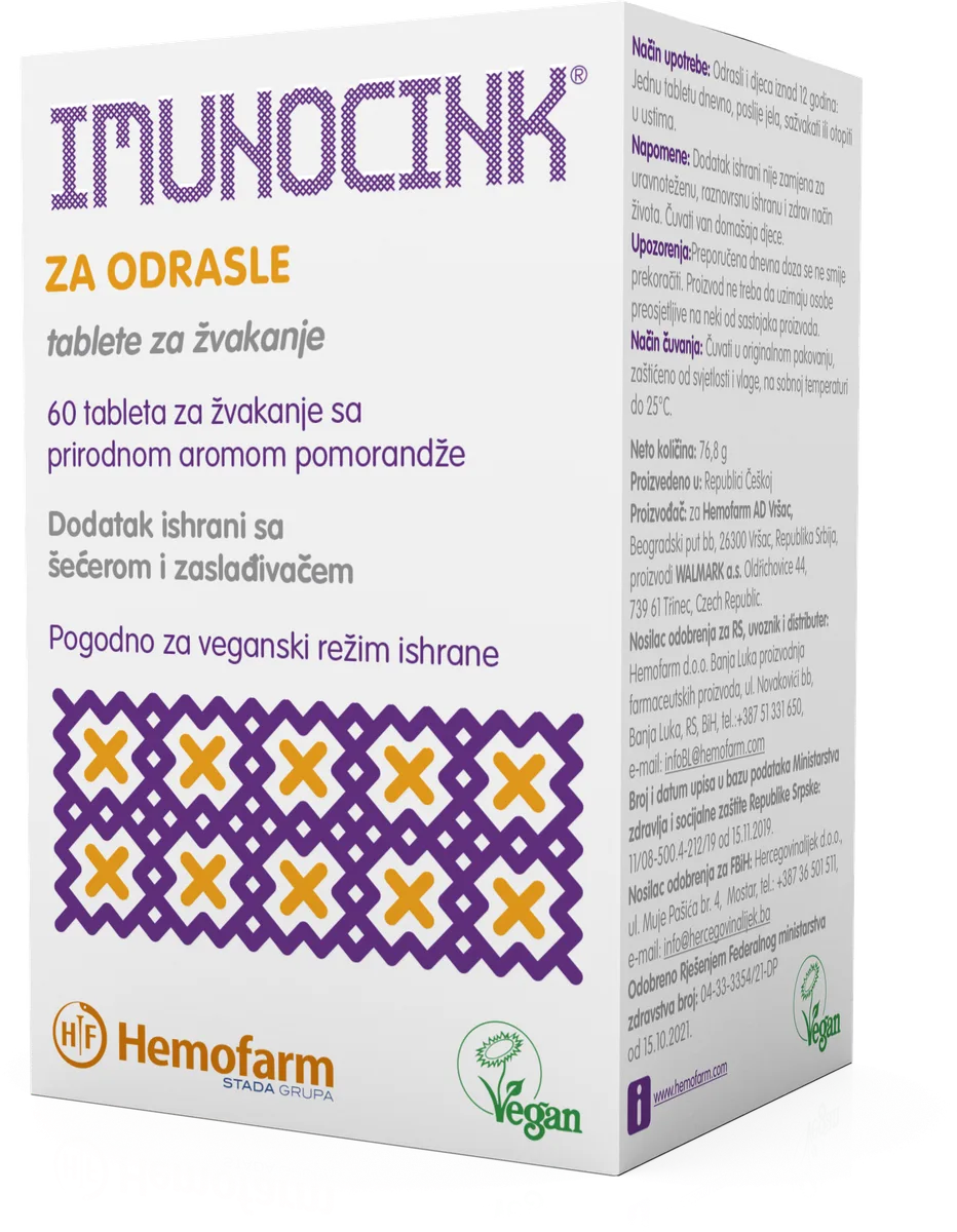 IMUNOCINK TBL. ZA ODRASLE A60