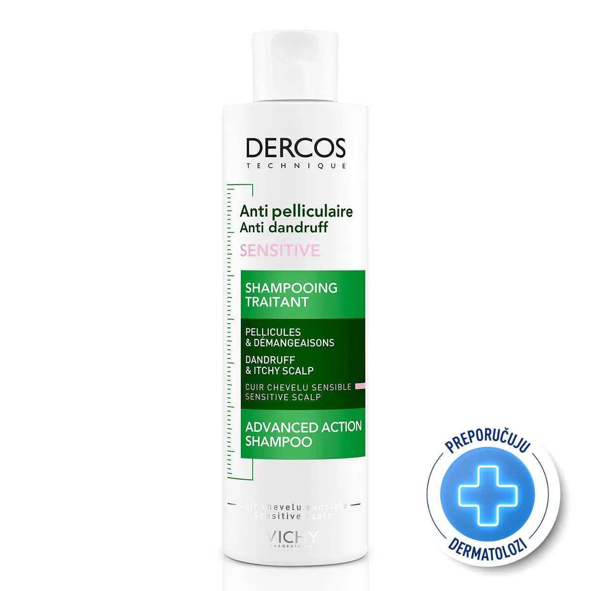 VICHY DERCOS ŠAMPON PROTIV PERUTI ZA OSJETLJIVO VLASIŠTE 200ML