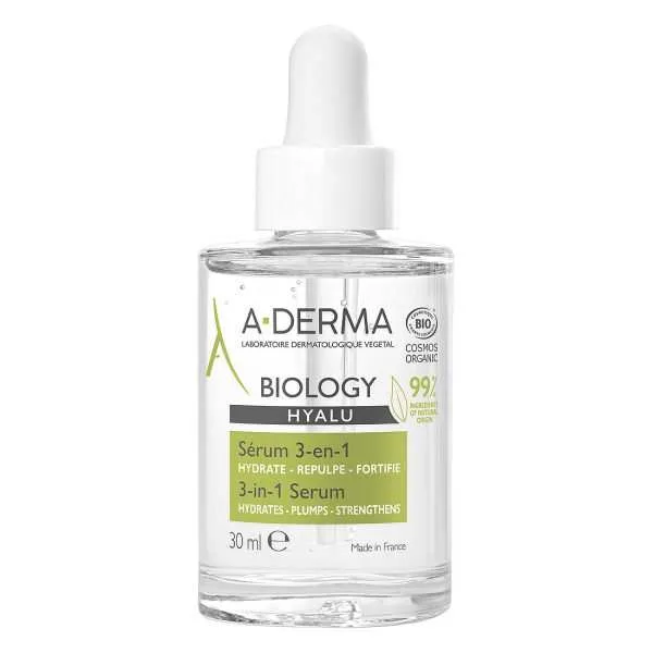 A-DERMA BIOLOGY HYALU SERUM 3U1 30ML