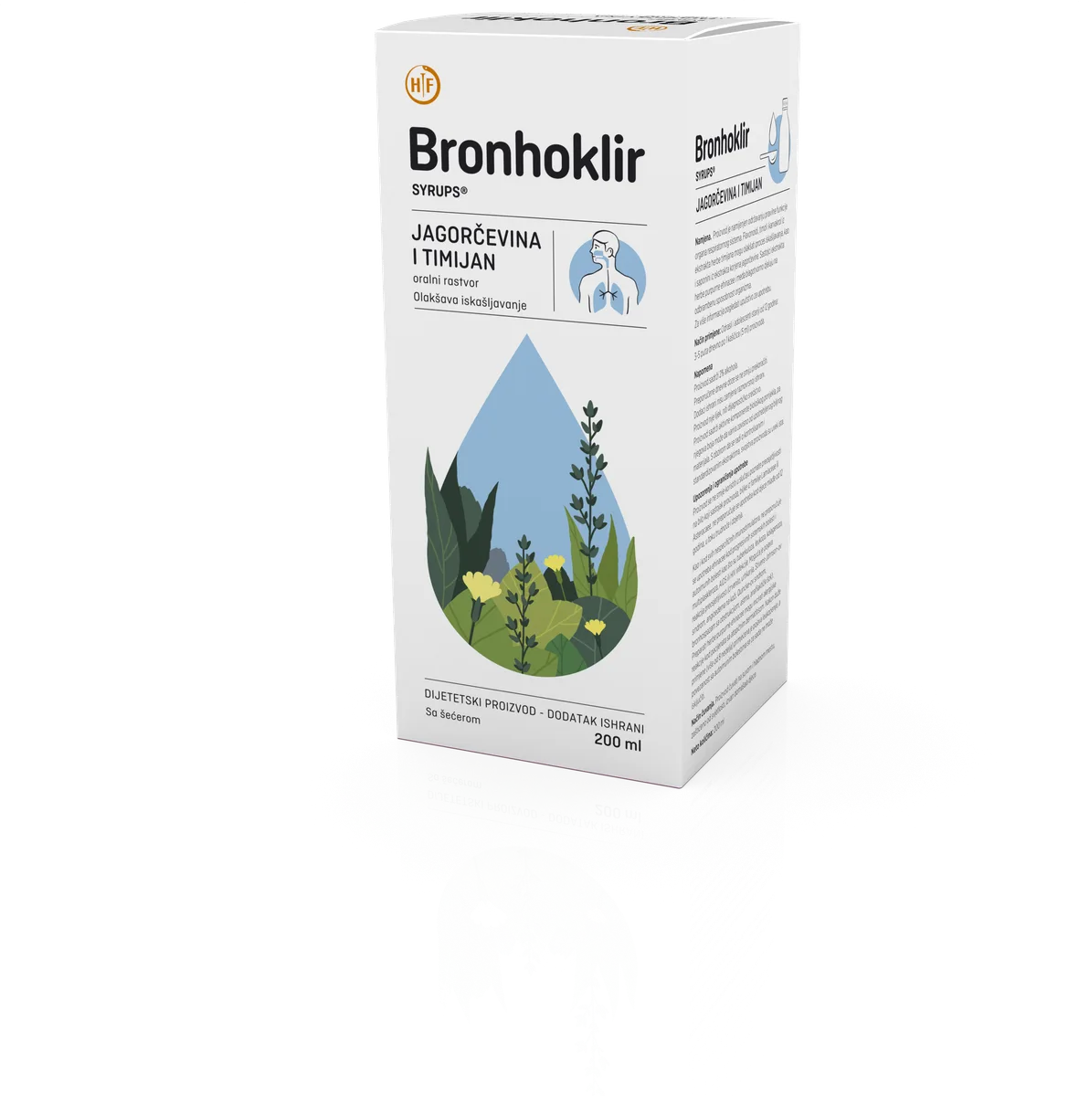 BRONHOKLIR SIRUP JAGORČEVINA +TIMIJAN 200ML