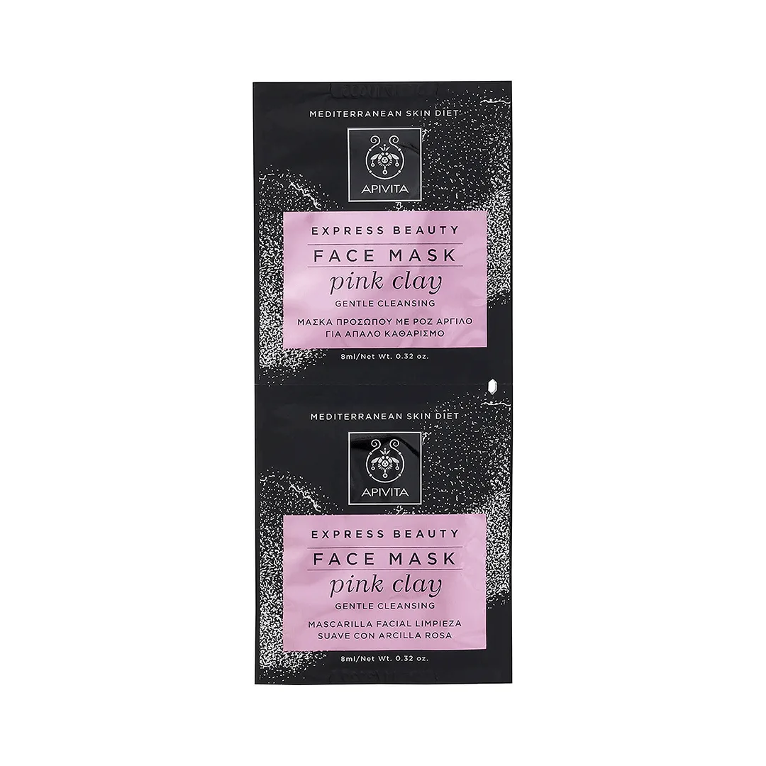APIVITA MASKA ZA LICE RUŽIČASTA GLINA 2X8ML