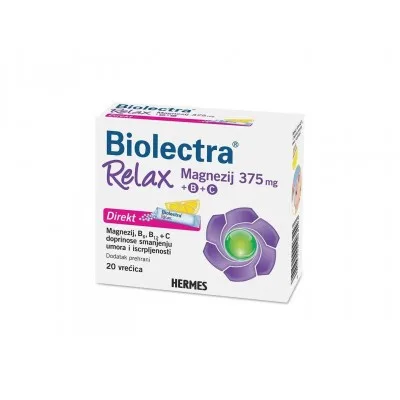 BIOLECTRA MAGNEZIJ 375 MG RELAX A20