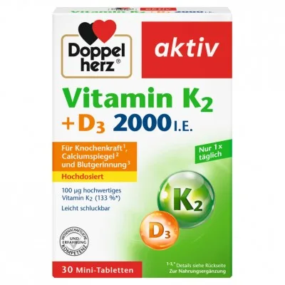 DOPPEL HERZ VITAMIN K2D3 2000 IU, 30 TBL.